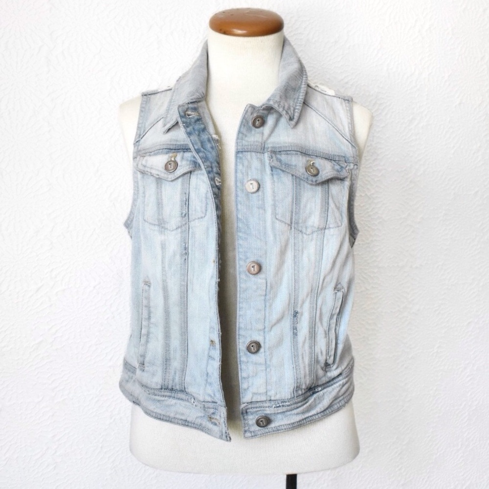 Anthropologie {Pilcro And the Letterpress} Laced Denim Vest